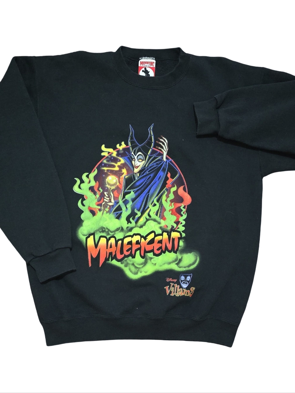 Disney Vintage 90s Walt Disney Maleficent Crewneck Sweatshirt Mickey Inc Large